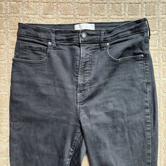 Everlane High Rise Skinny Jeans Womens 31 Denim Black Stretch Ankle Basic Casual - Picture 2 of 10